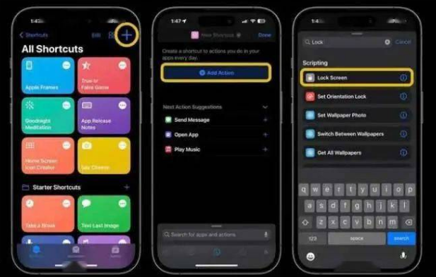 中牟苹果14锁屏维修店分享iPhone14升级iOS16.4后如何创建锁屏快捷方式 